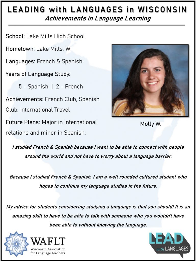 Molly W Lake Mills Leads with Languages